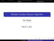 Multiple Gradient Descent Algorithm