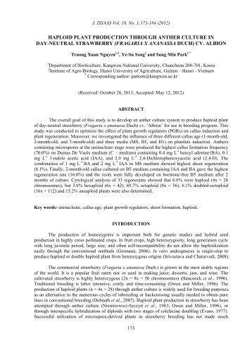 Haploid plant production through anther culture in day-neutral