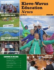 Kieve-Wavus News Spring 2013 - Camp Kieve