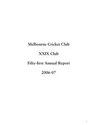 2006/07 Annual Report - Melbourne Cricket Club
