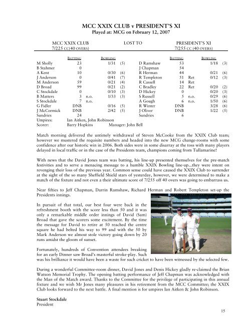 2006/07 Annual Report - Melbourne Cricket Club