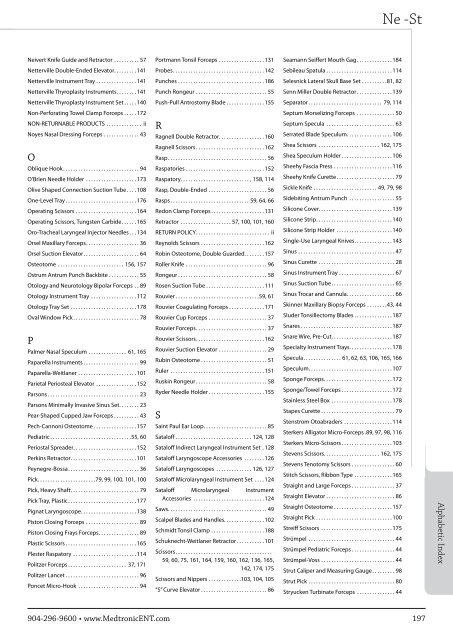 ENT Instrument Catalog - Inmeda