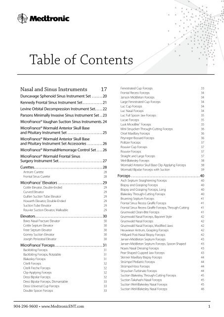 ENT Instrument Catalog - Inmeda