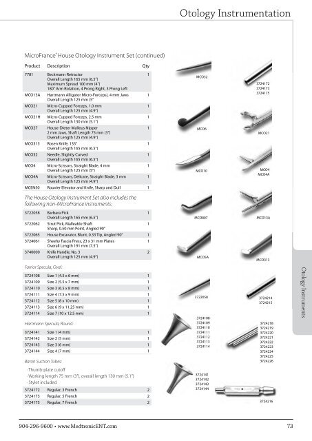 ENT Instrument Catalog - Inmeda