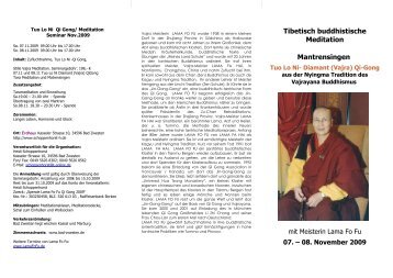 Tibetisch buddhistische Meditation Mantrensingen - schoppenhorst ...