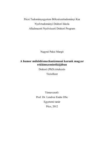 Pécsi Tudományegyetem Bölcsészettudományi Kar