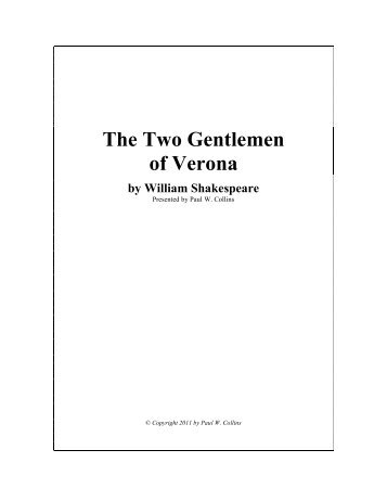 The Two Gentlemen of Verona - Shakespeare Right Now!