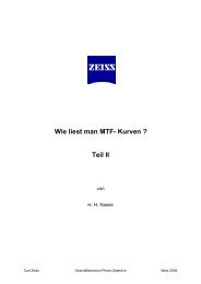 Wie liest man MTF- Kurven ? Teil II - Carl Zeiss, Inc.