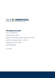 Wertpapierprospekt - Neue Kommerzial AG