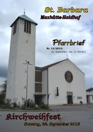Nr. 13/2013: - Pfarrei St. Barbara Maxhütte-Haidhof