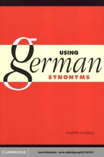 Using German Synonyms - Free