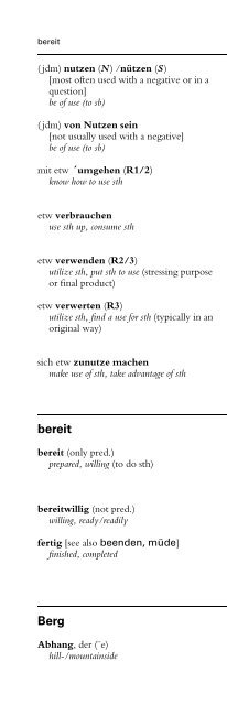 Using German Synonyms - Free