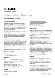 Vulkan Harex Stahlfaser - BASF Performance Products GmbH