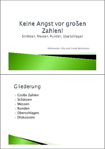 Große Zahlen Schätzen Messen Runden Überschlagen Diskussion