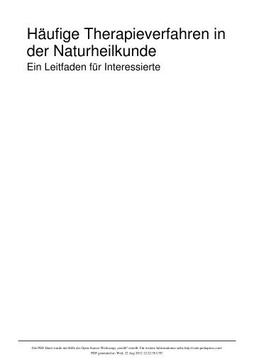 Häufige Therapieverfahren in der Naturheilkunde - Naturheilpraxis ...