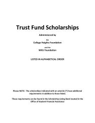 Trust Fund Scholarships