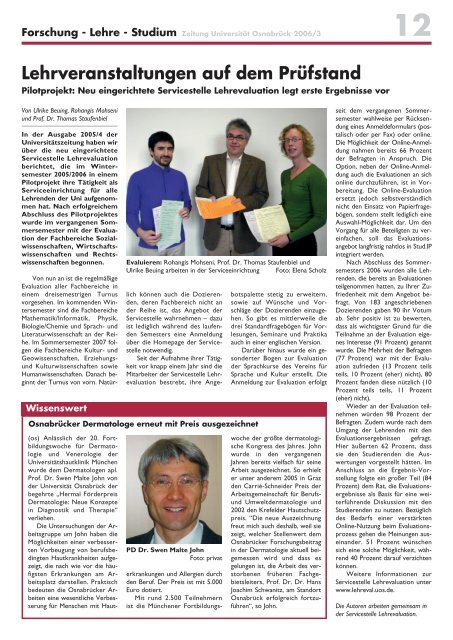 Ausgabe 2006/3 - Universität Osnabrück