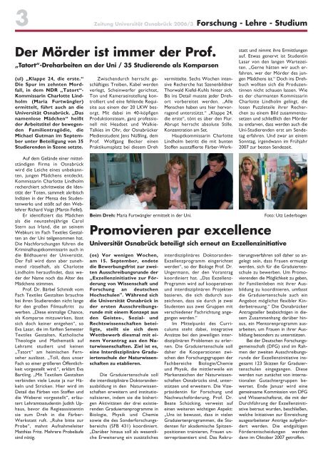 Ausgabe 2006/3 - Universität Osnabrück