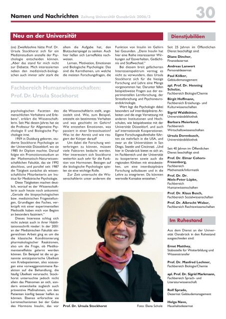 Ausgabe 2006/3 - Universität Osnabrück