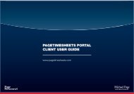 PAGETIMESHEETS PORTAL CLIENT USER GUIDE - Michael Page