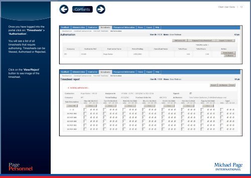 PAGETIMESHEETS PORTAL CLIENT USER GUIDE - Michael Page