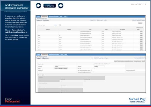 PAGETIMESHEETS PORTAL CLIENT USER GUIDE - Michael Page