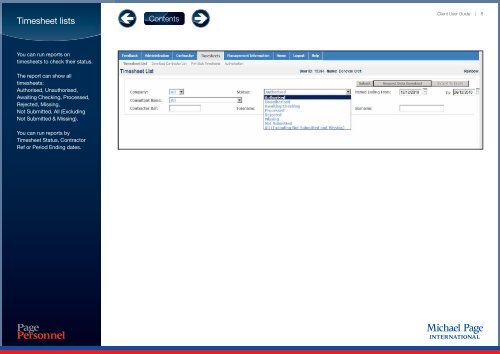 PAGETIMESHEETS PORTAL CLIENT USER GUIDE - Michael Page