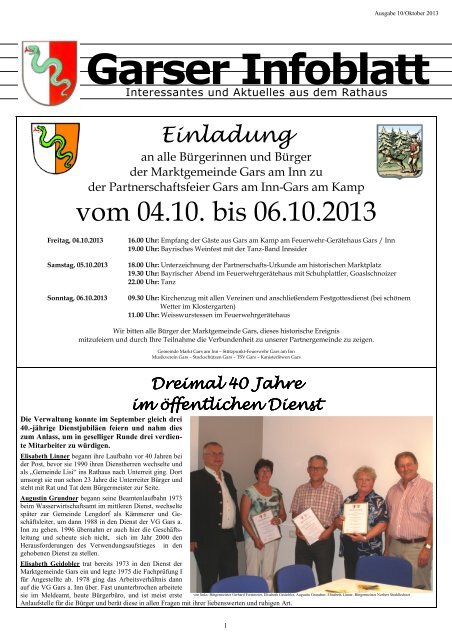 Garser Infoblatt 10-2013 - Gars a. Inn