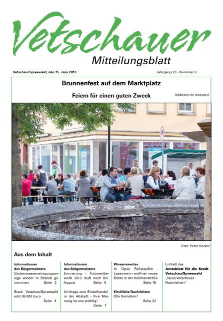 Mitteilungsblatt - Vetschau/Spreewald