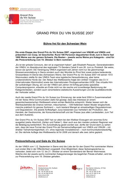 GRAND PRIX DU VIN SUISSE 2007 - Grand Prix du Vin Suisse 2012