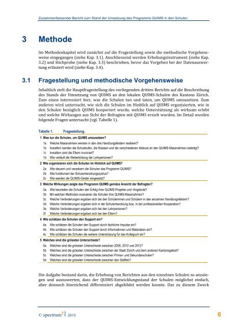 Bericht QUIMS-Umsetzung, Stand Ende 2012 (PDF ... - Volksschulamt