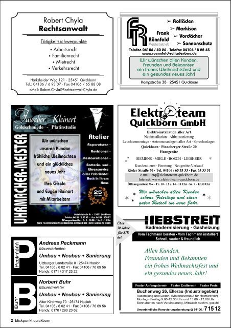 Nr. 450 – Dezember 2006 - Blickpunkt Quickborn