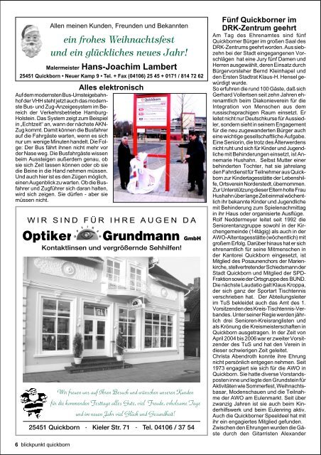 Nr. 450 – Dezember 2006 - Blickpunkt Quickborn