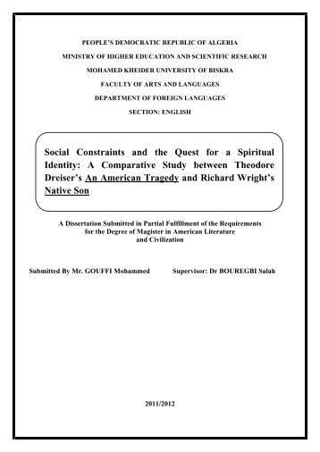 Social Constraints and the Quest for a Spiritual Identity: A ...