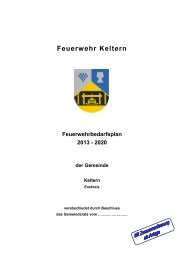 Bedarfsplan der Freiwilligen Feuerwehr Keltern ... - Gemeinde Keltern