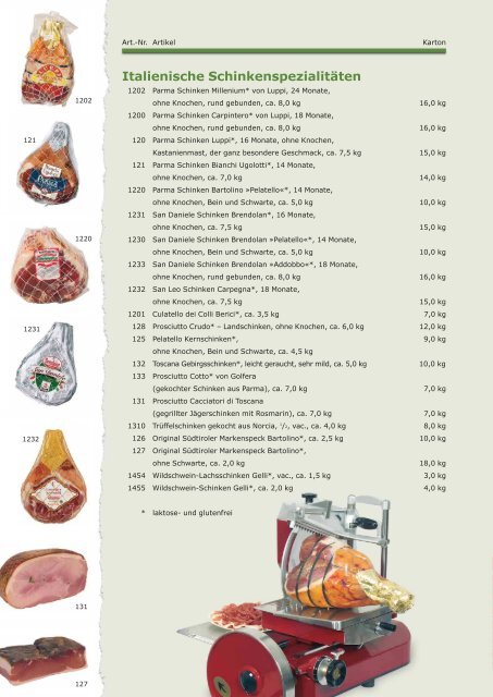 Internationale Wurst- und Schinkensprezialitäten - Barth Feinkost ...