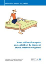 Votre rééducation après une opération du ligament croisé ... - HUG