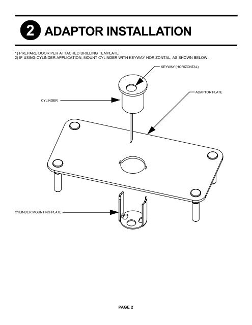 19 series rim single door adaptor plate installation instructions parts ...