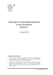 Weisungen WOSTA - Strafverfolgung Erwachsene - Kanton Zürich