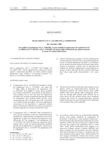 Regolamento CE n. 1221/2008 - EUR-Lex - Europa
