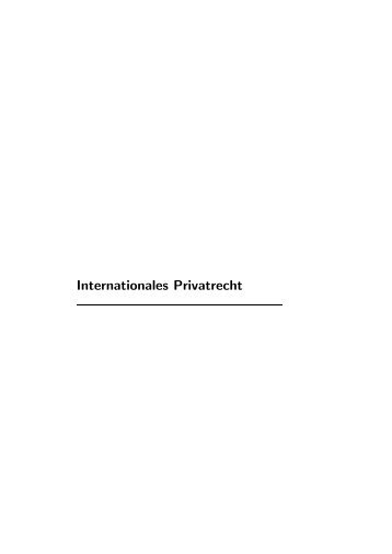 Internationales Privatrecht - Juszh.ch