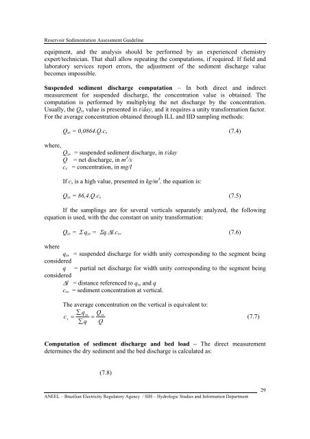 RESERVOIR SEDIMENTATION ASSESSMENT GUIDELINE - Aneel