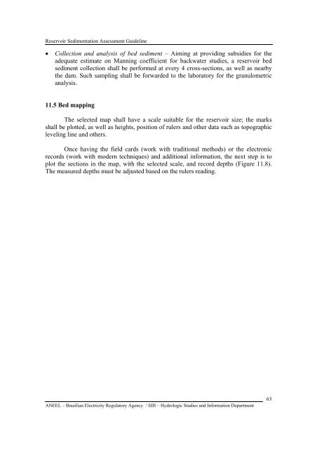 RESERVOIR SEDIMENTATION ASSESSMENT GUIDELINE - Aneel