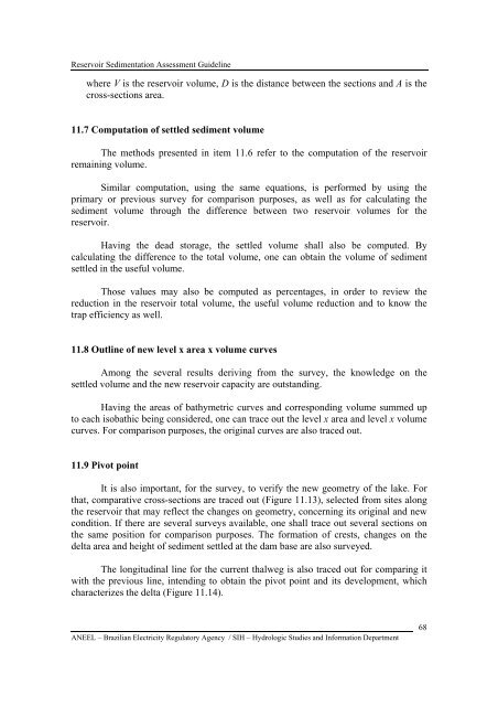 RESERVOIR SEDIMENTATION ASSESSMENT GUIDELINE - Aneel