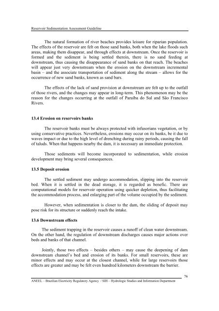 RESERVOIR SEDIMENTATION ASSESSMENT GUIDELINE - Aneel