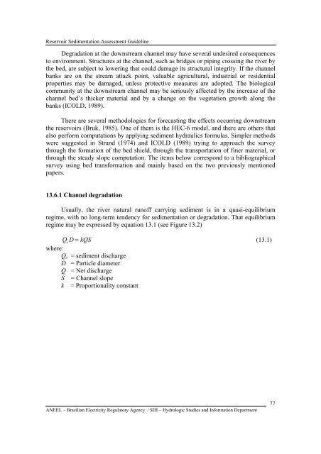 RESERVOIR SEDIMENTATION ASSESSMENT GUIDELINE - Aneel