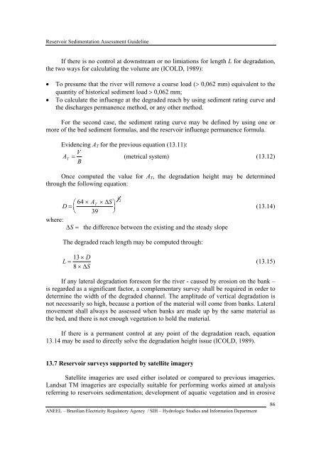 RESERVOIR SEDIMENTATION ASSESSMENT GUIDELINE - Aneel