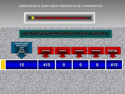 FIEBRE AFTOSA Departamento SAN LUIS DEL PALMAR