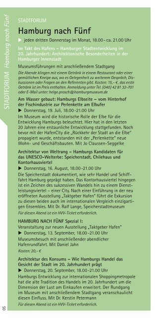 Programm 12 - Museum für Hamburgische Geschichte