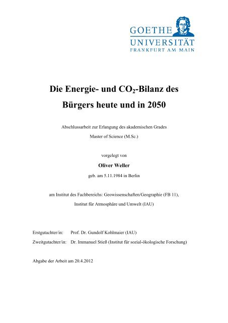 Masterarbeit 2012-04-20 - Lifestyle und CO2